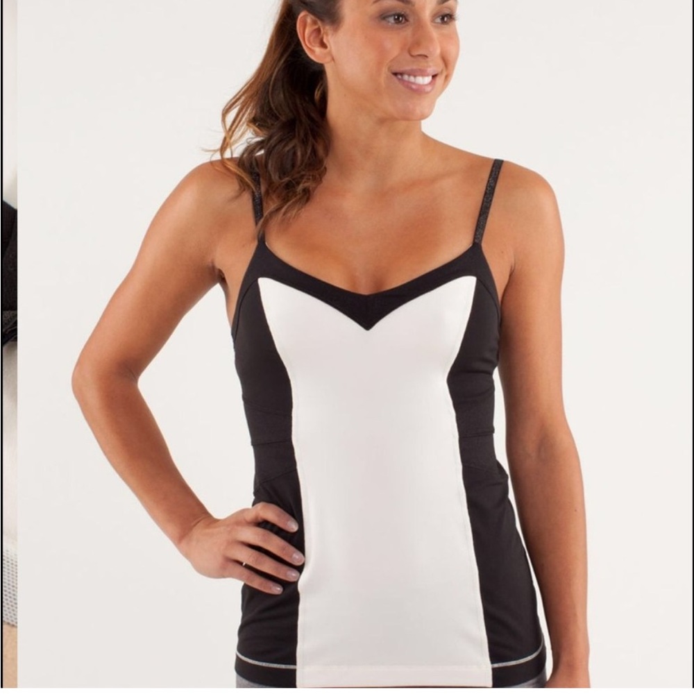 Lululemon Elongate Tank Polar Cream / Black